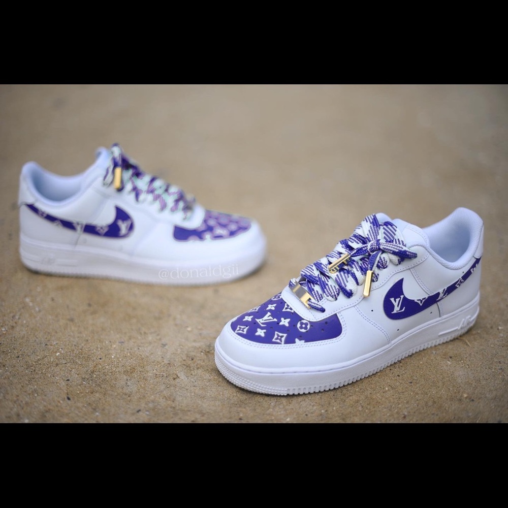 Nike Air Force 1 ‘07 Custom Blue - Picture 3 of 4